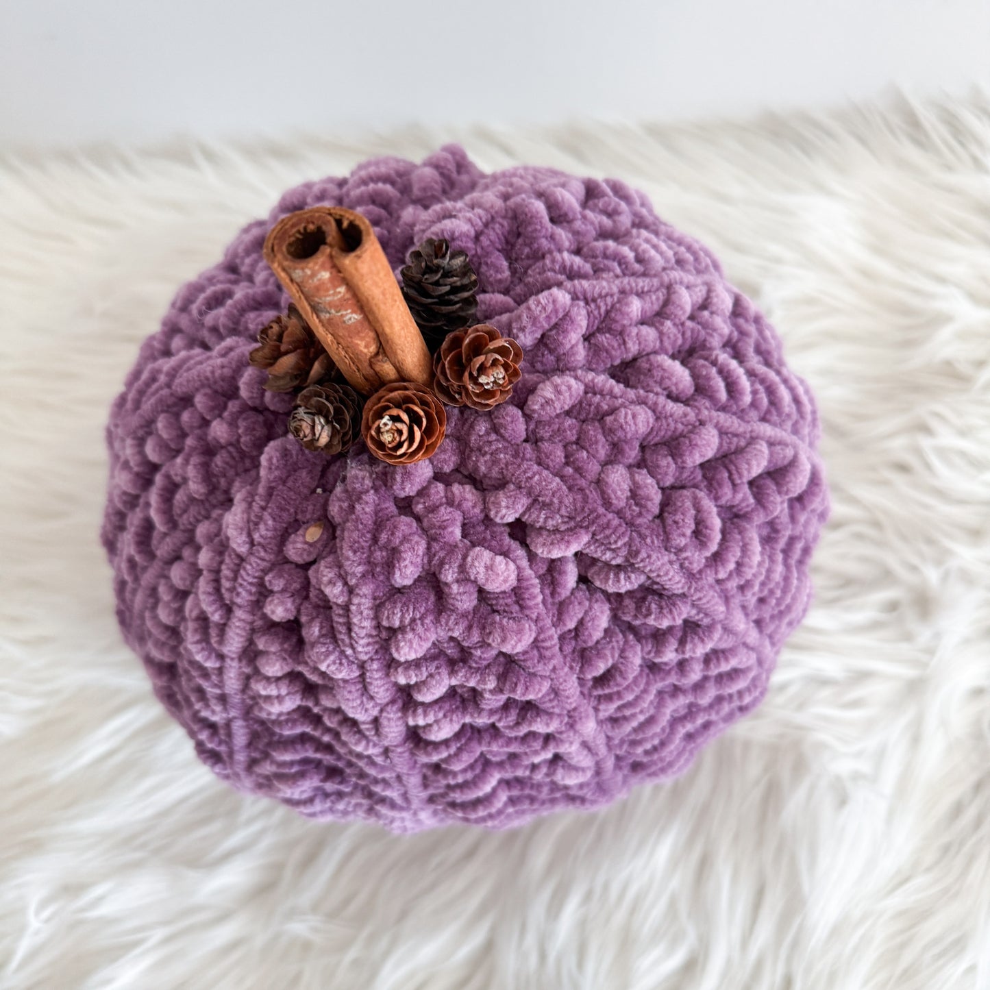 Pumpkin | Plum Velvet Crochet Fall Decor