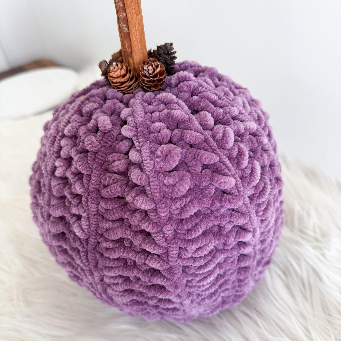 Pumpkin | Plum Velvet Crochet Fall Decor