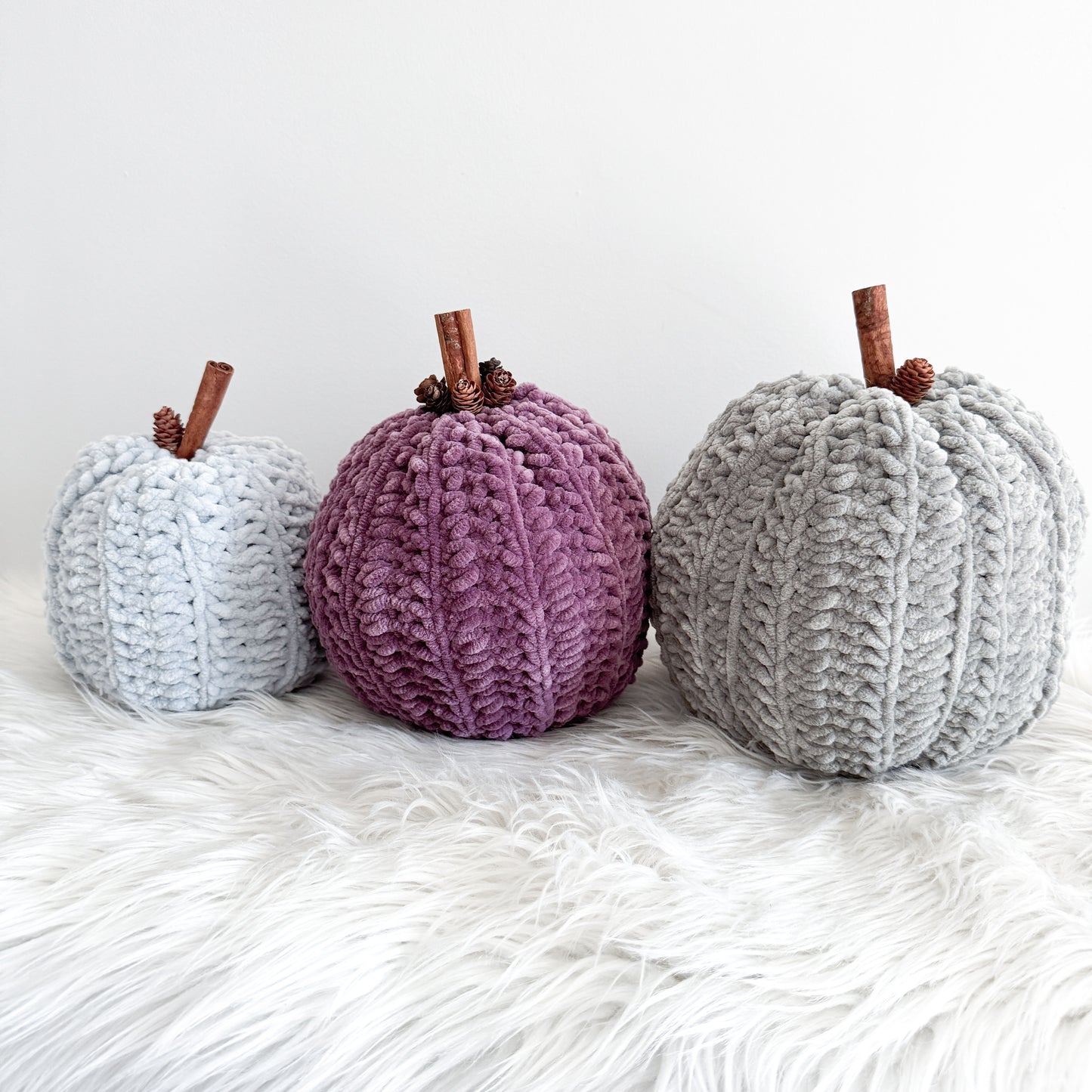 Pumpkin | Plum Velvet Crochet Fall Decor