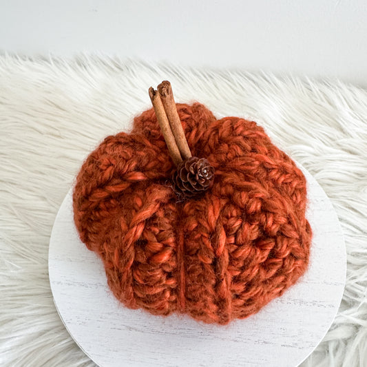 Pumpkin | Rust Crochet Fall Decor