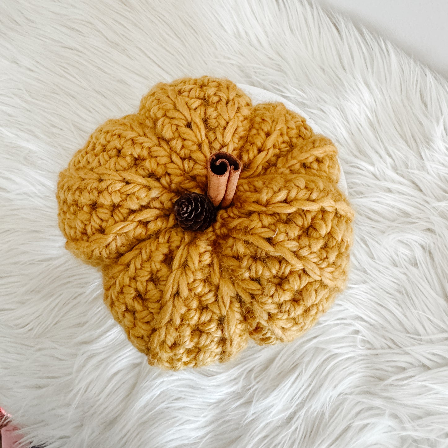 Pumpkin | Gold Crochet Fall Decor