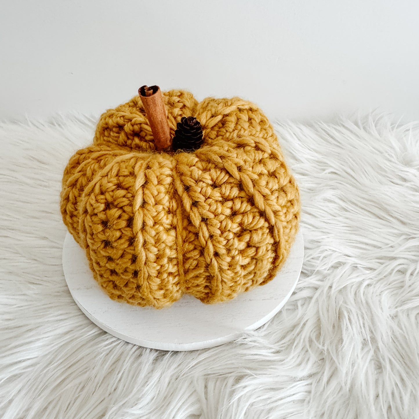 Pumpkin | Gold Crochet Fall Decor