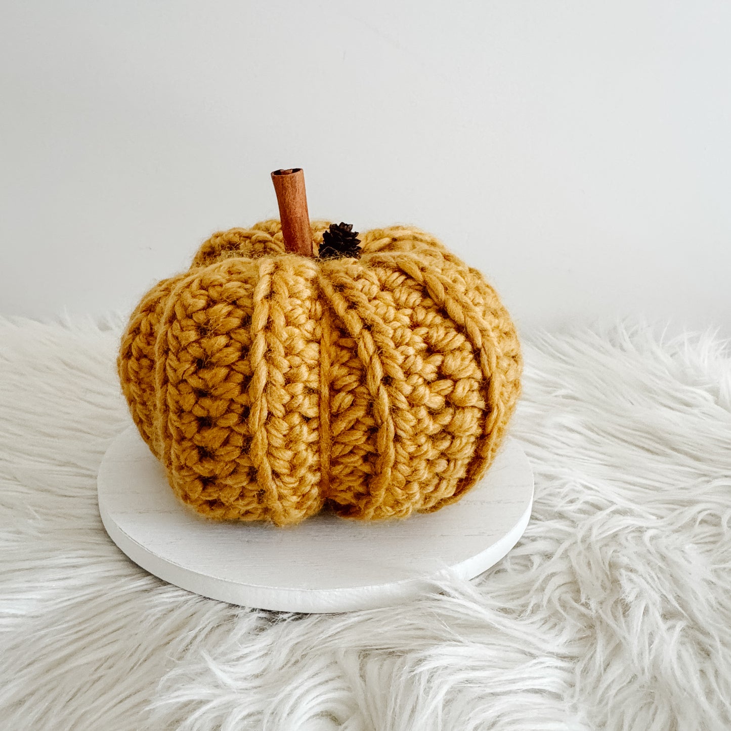 Pumpkin | Gold Crochet Fall Decor