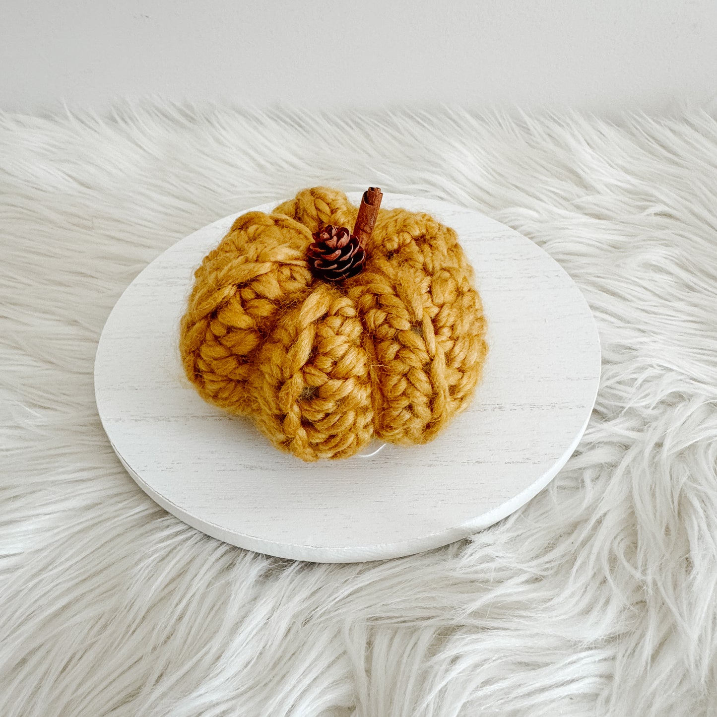 Pumpkin | Gold Crochet Fall Decor