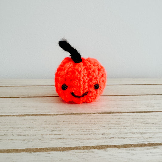 Mini Pumpkin | Neon Orange Kawaii Chunky Crochet Fall Decor