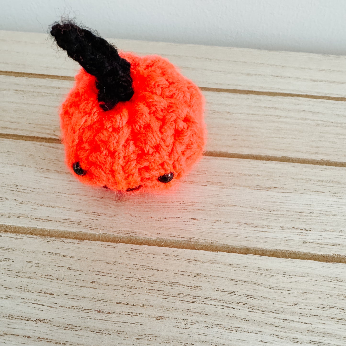 Mini Pumpkin | Neon Orange Kawaii Chunky Crochet Fall Decor