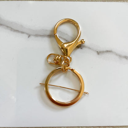 Gold Lobster Clasps with Keychain Rings, Swivel Clasps, Metal Key Clip for DIY