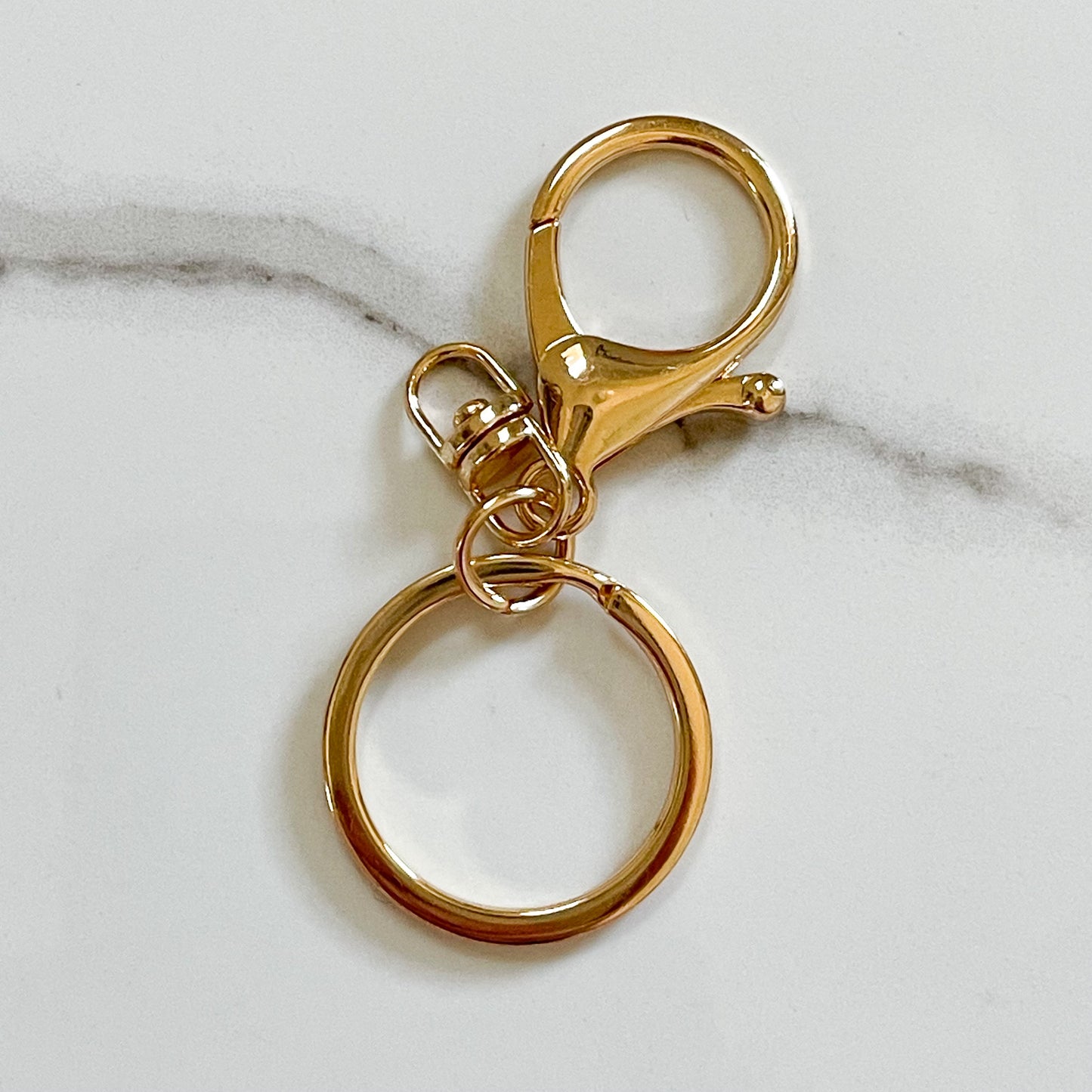 Gold Lobster Clasps with Keychain Rings, Swivel Clasps, Metal Key Clip for DIY