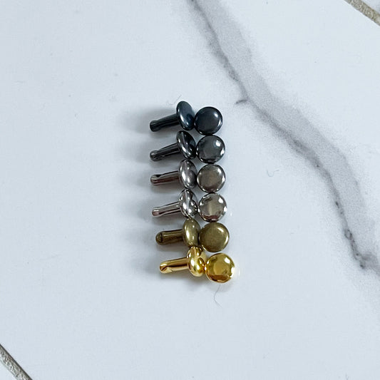 Metal Rivets, Leather, Craft, Tag Attachment, Double cap stud