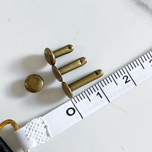 Metal Rivets, Leather, Craft, Tag Attachment, Double cap stud