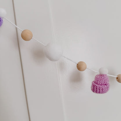 DIY Pink Ombre Mini Knitted Toque Garland Kit