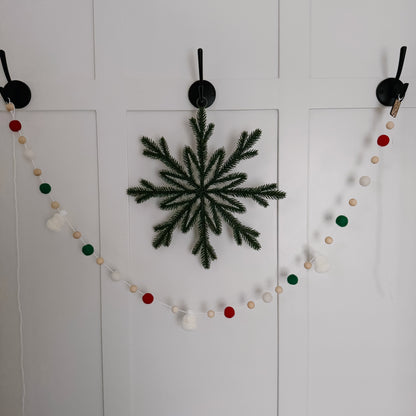 White Christmas Mini Knitted Toque Garland