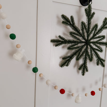 White Christmas Mini Knitted Toque Garland