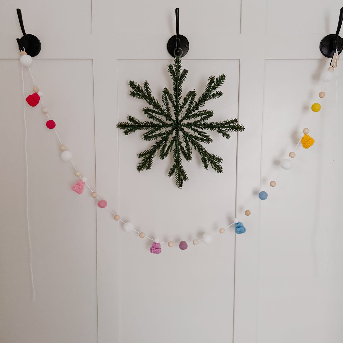 Pastel Mini Knitted Toque Garland