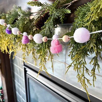 DIY Pink Ombre Mini Knitted Toque Garland Kit