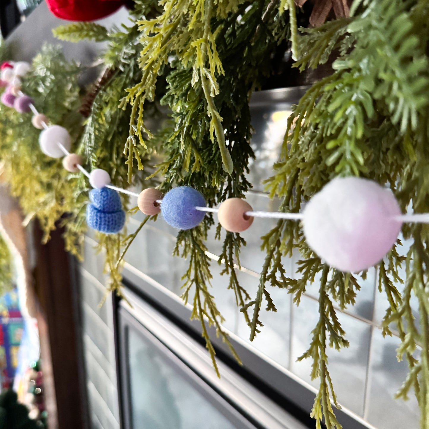 Pastel Mini Knitted Toque Garland