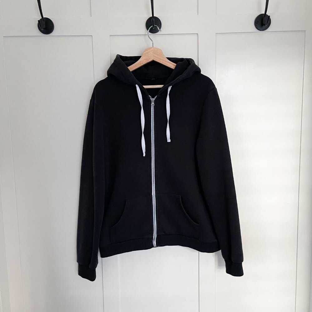 L Black Women's Full Zip Hoodie, Hooded Sweatshirt, Sweater, Lounge Wear Women > Sweaters > Crew & Scoop Necks 22 $ Buttons & Beans Co.