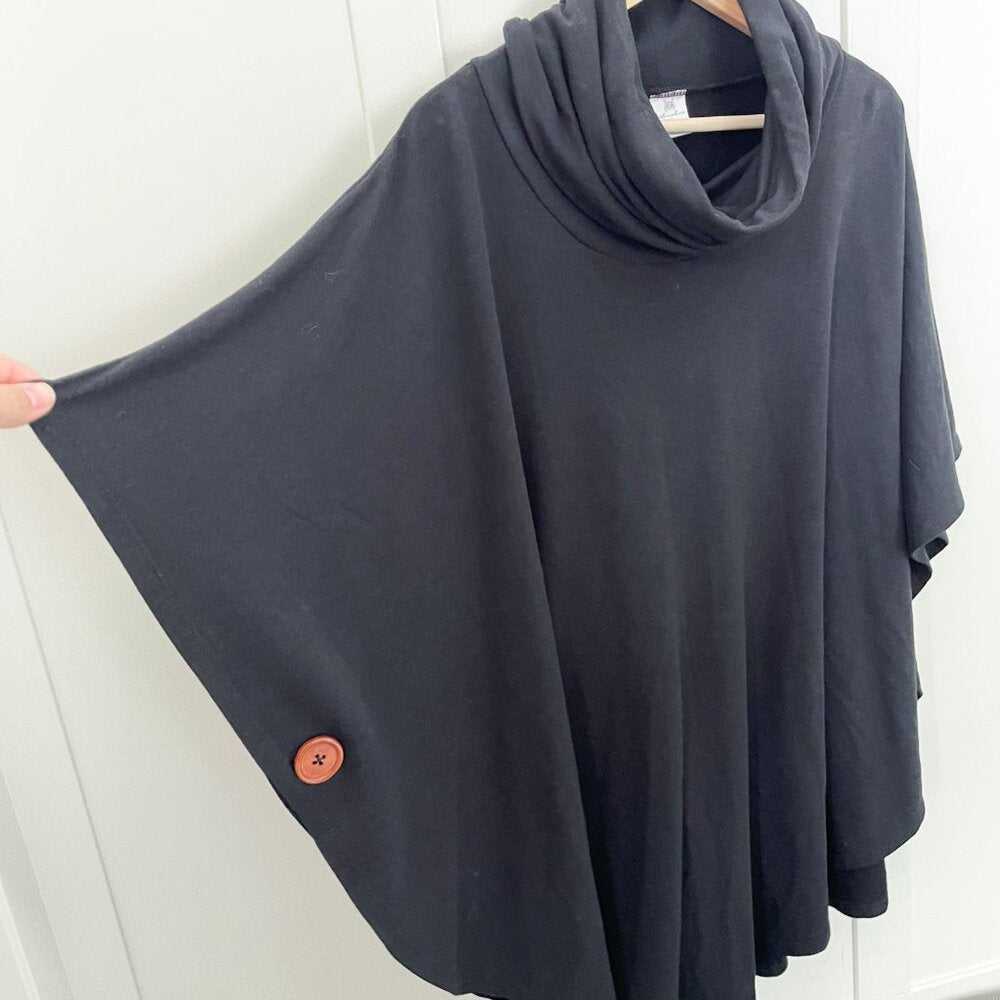 LIKE NEW Cowl Neck Poncho Sweater, Shrug, Solid Cover up Cardigan, Nest & Nurtur Women > Sweaters > Shrugs & Ponchos 58 $ Buttons & Beans Co.