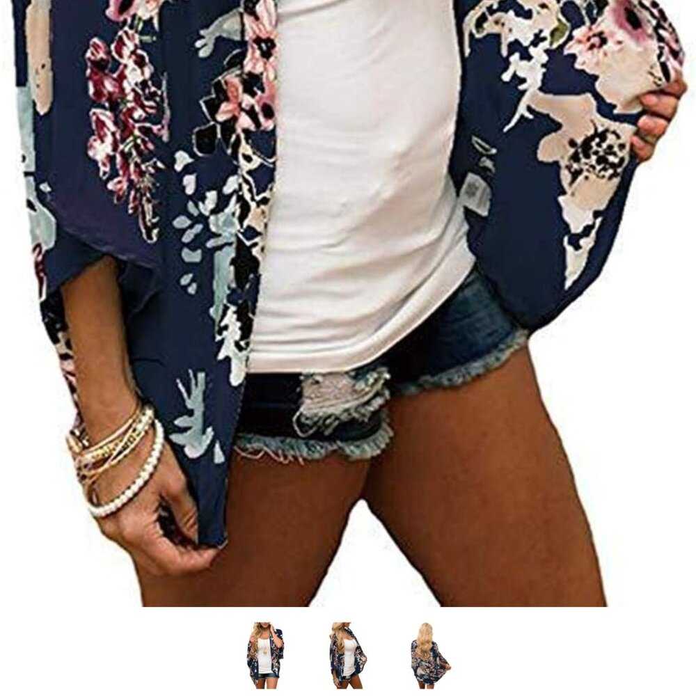 LIKE NEW Kimono Shrug, Sheer Floral Cover up Cardigan, Summer Vest Women > Sweaters > Shrugs & Ponchos 13 $ Buttons & Beans Co.