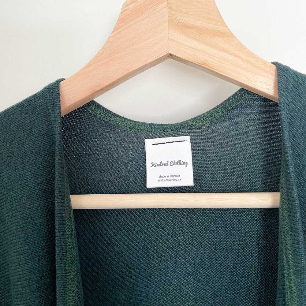 LIKE NEW Kimono Shrug, Solid Cover up Cardigan, KIndred Clothing Green Women > Sweaters > Shrugs & Ponchos 45 $ Buttons & Beans Co.