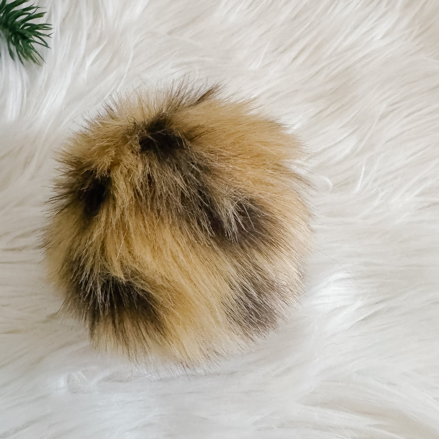 Faux Fur Pompom Hair Tie | Leopard