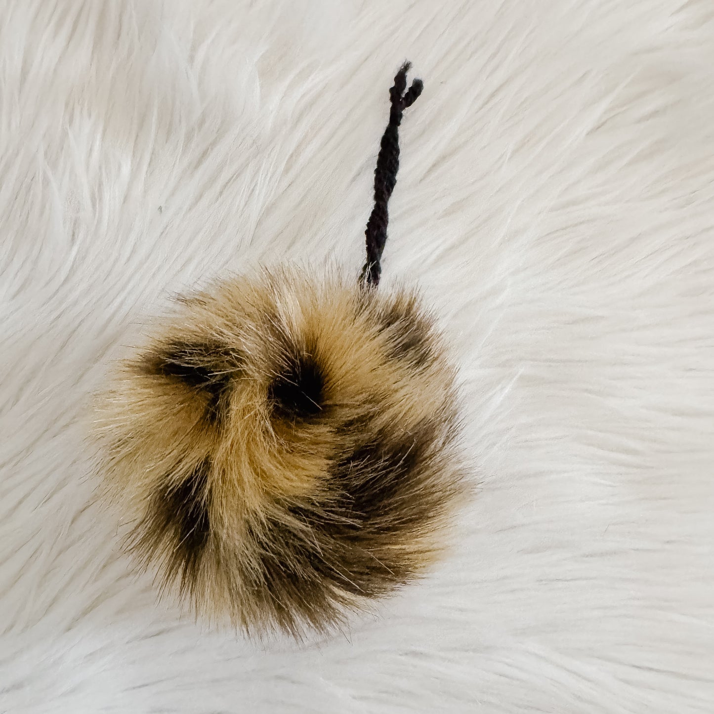 Faux Fur Pom Pom Christmas Ornament | Leopard