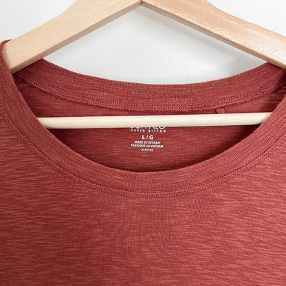 Lg Buffalo Cotton Women’s Slub Knit Jersey T-shirt, | Rust Crew Neck, Top Women > Tops > Tees - Short Sleeve 10 $ Buttons & Beans Co.