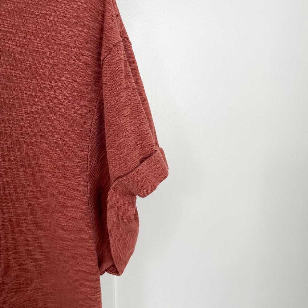 Lg Buffalo Cotton Women’s Slub Knit Jersey T-shirt, | Rust Crew Neck, Top Women > Tops > Tees - Short Sleeve 10 $ Buttons & Beans Co.