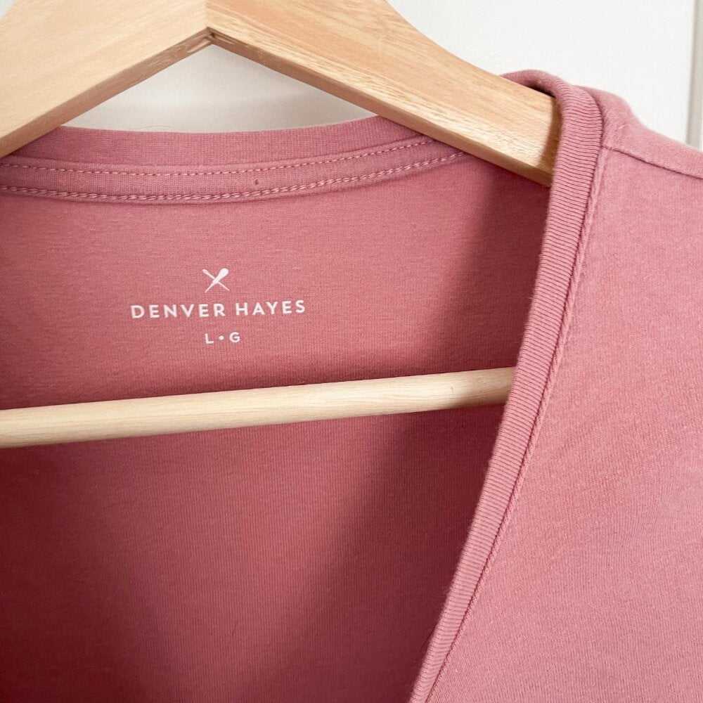 Lg Denver Hayes Cotton Women’s Knit Jersey T-shirt, | Blush Pink Crew Neck, Top Women > Tops > Tees - Short Sleeve 9 $ Buttons & Beans Co.