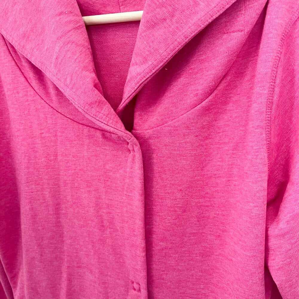 Lg Pink Firefly Wrap style sweatshirt, Giant hood, snap closures, pockets Women > Sweaters > Cardigans 36 $ Buttons & Beans Co.