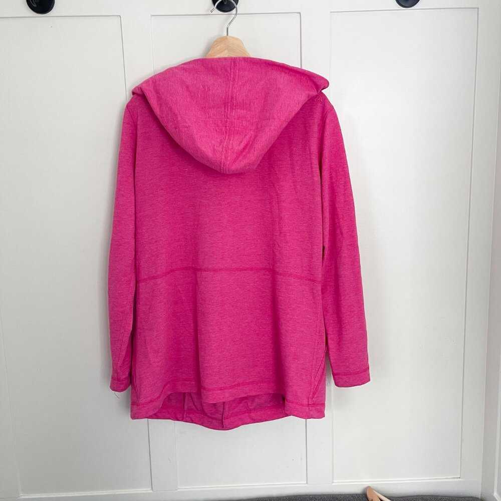 Lg Pink Firefly Wrap style sweatshirt, Giant hood, snap closures, pockets Women > Sweaters > Cardigans 36 $ Buttons & Beans Co.