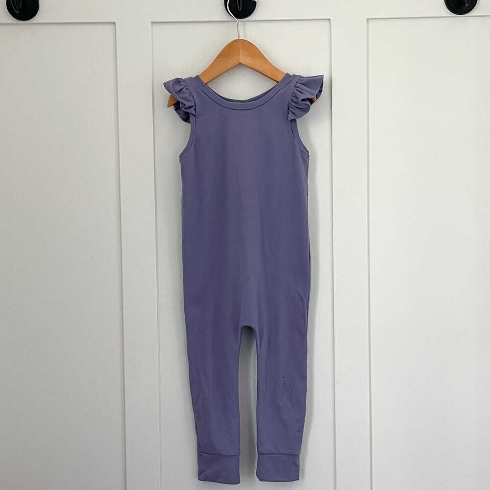 Lil Bug YXE Ruffle Sleeveless Romper, Girls Jumpsuit, Handmade, Sustainable Kids > Bottoms > Jumpsuits & Rompers 13 $ Buttons & Beans Co.