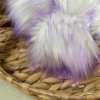 Lilac Luxury Faux Fur Pom pom | Purple Tie, Button or Snap Pom pom Pom Poms 7 $ Buttons & Beans Co.