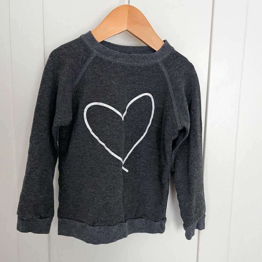 Love For Lewiston Crew Neck Sweater, Sweatshirt, Heart, Charcoal Grey, 2T Baby Kids > Shirts & Tops > Sweatshirts & Hoodies 13 $ Buttons & Beans Co.