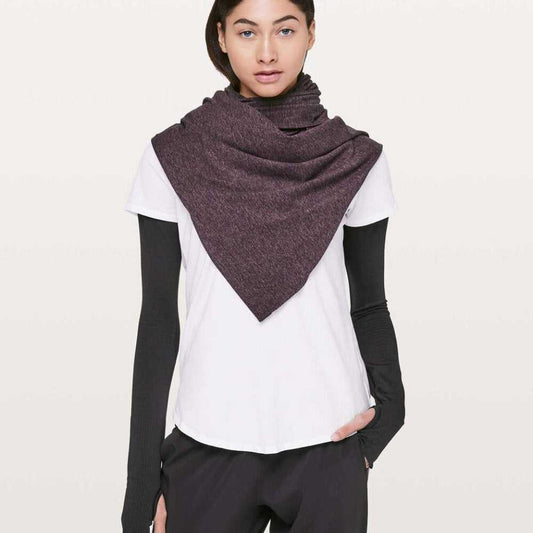 Lululemon Heathered Arctic Plum and Black Vinyasa Rulu Scarf Women > Accessories > Scarves & Wraps 31 $ Buttons & Beans Co.