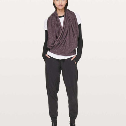 Lululemon Heathered Arctic Plum and Black Vinyasa Rulu Scarf Women > Accessories > Scarves & Wraps 31 $ Buttons & Beans Co.