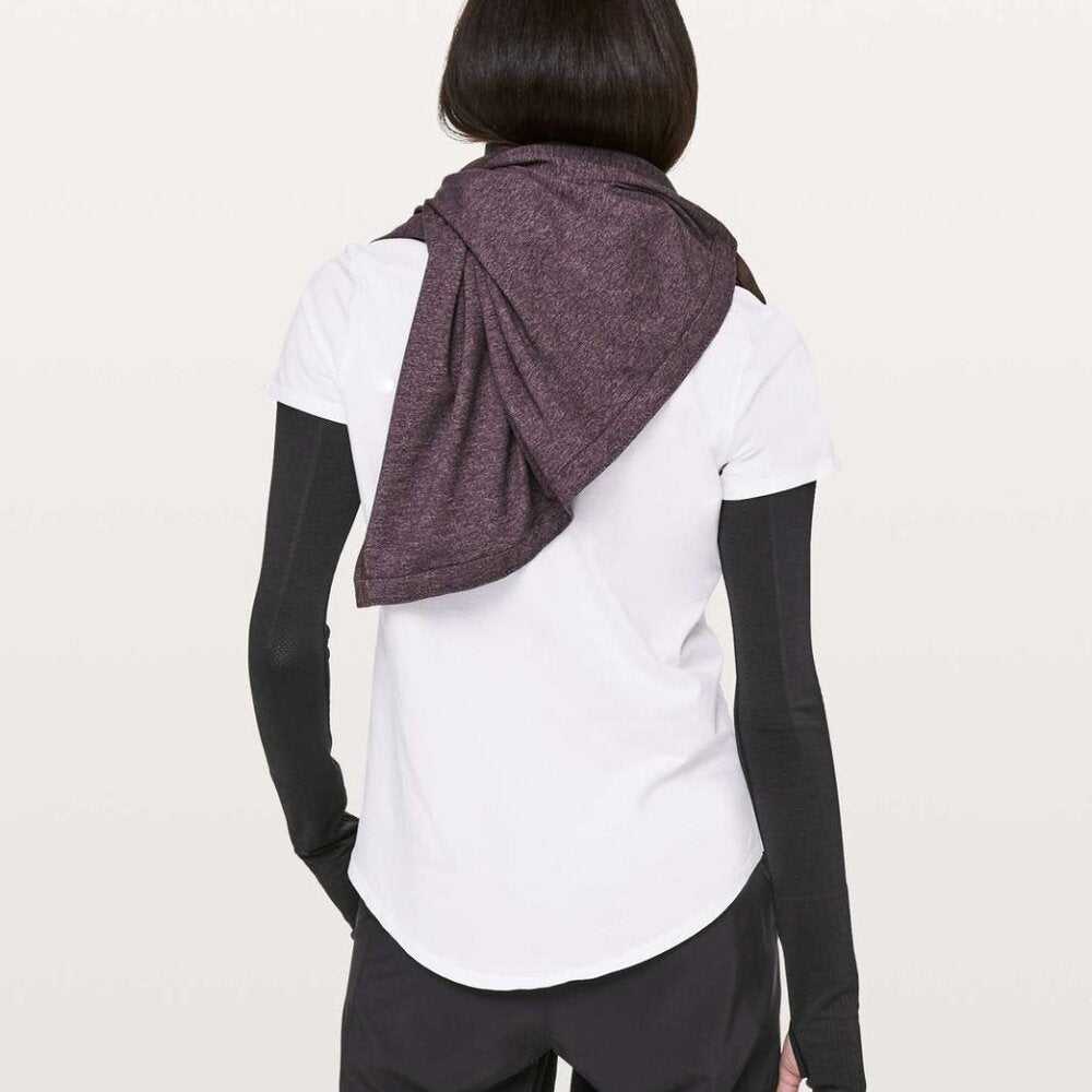 Lululemon Heathered Arctic Plum and Black Vinyasa Rulu Scarf Women > Accessories > Scarves & Wraps 31 $ Buttons & Beans Co.