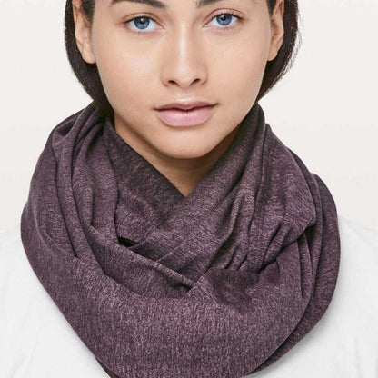 Lululemon Heathered Arctic Plum and Black Vinyasa Rulu Scarf Women > Accessories > Scarves & Wraps 31 $ Buttons & Beans Co.