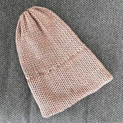 Mauve Merino Wool Knit Hat, Toque, Women's, Winter, Warm Beanie, Handmade Women > Accessories > Hats 55 $ Buttons & Beans Co.