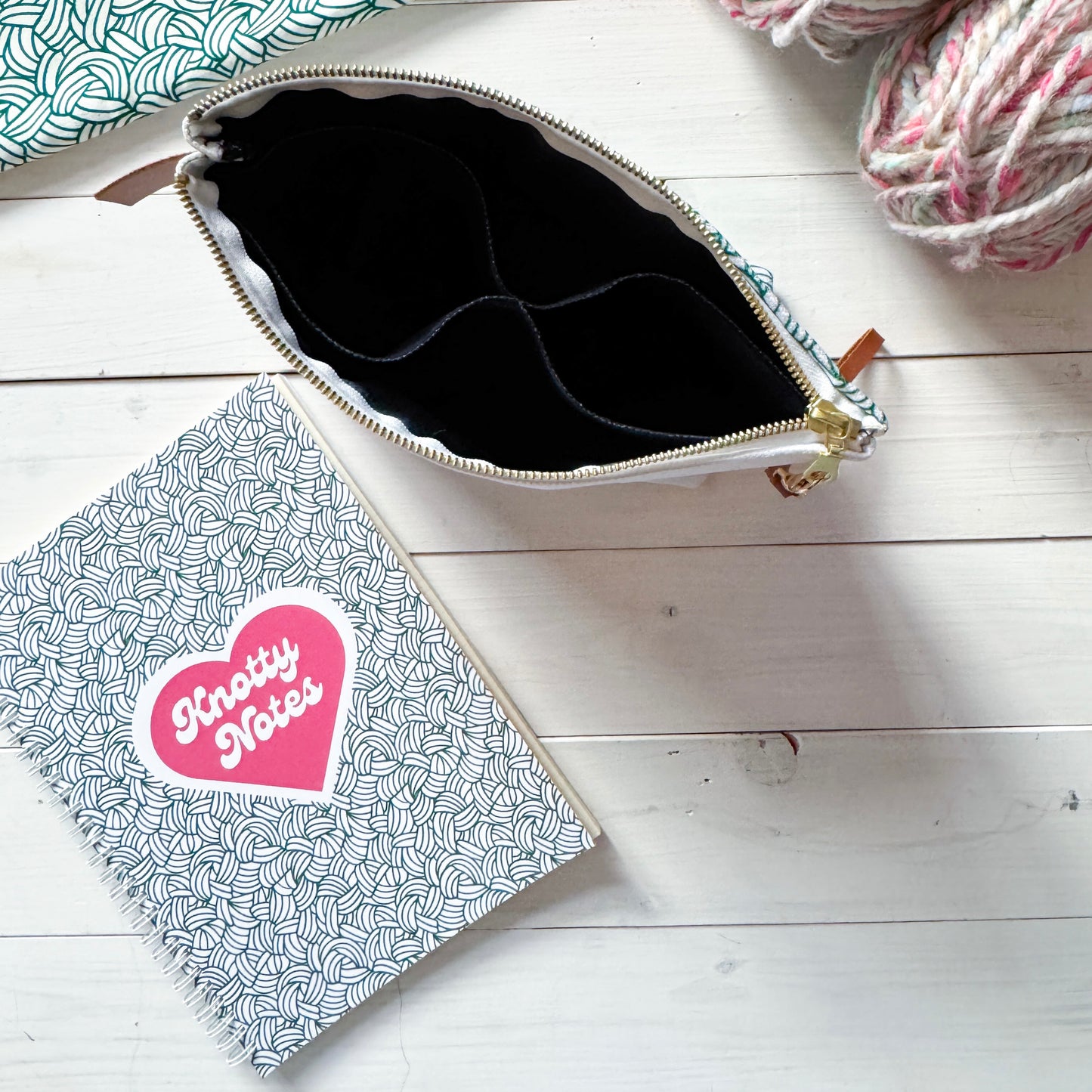 Knotty Girl, Notions Bag, Crochet Hook, Knitting Needles Organizer, Accessories Case, Crocheting Knitting, Fibre Enthusiasts, Crafters, Crocheter and Knitter Humour Gift