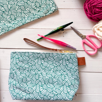 Knotty Girl, Notions Bag, Crochet Hook, Knitting Needles Organizer, Accessories Case, Crocheting Knitting, Fibre Enthusiasts, Crafters, Crocheter and Knitter Humour Gift