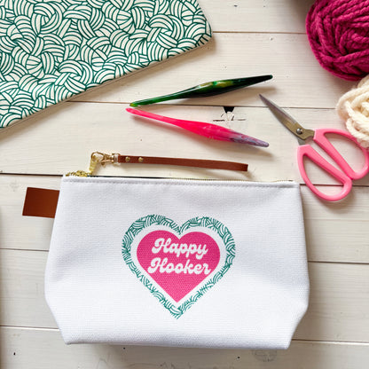 Knotty Girl, Notions Bag, Crochet Hook, Knitting Needles Organizer, Accessories Case, Crocheting Knitting, Fibre Enthusiasts, Crafters, Crocheter and Knitter Humour Gift