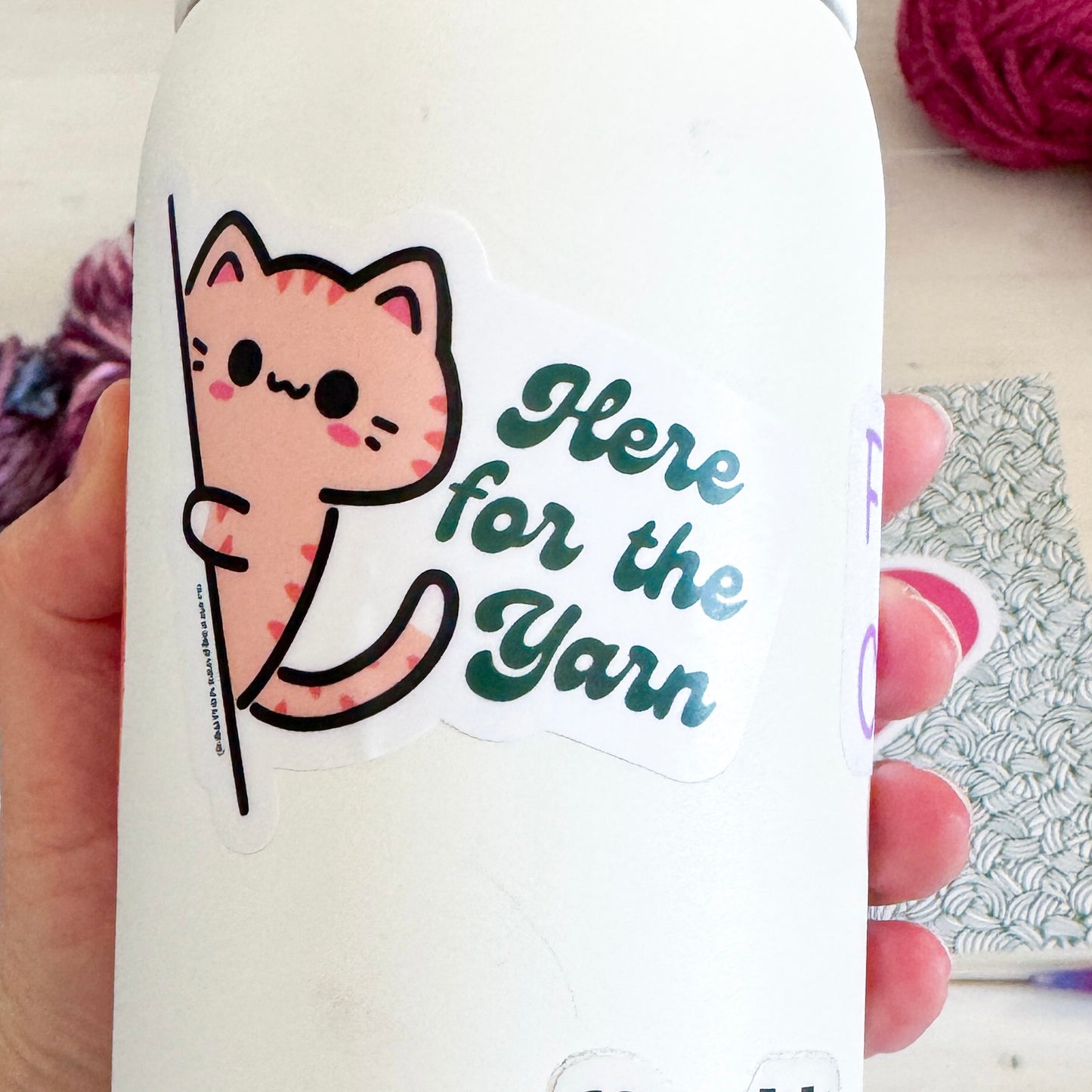 Hookin' till I Die, Premium Vinyl Sticker, Crochet Funny, Crocheting Gift, Sassy Knitter Crocheter Humour