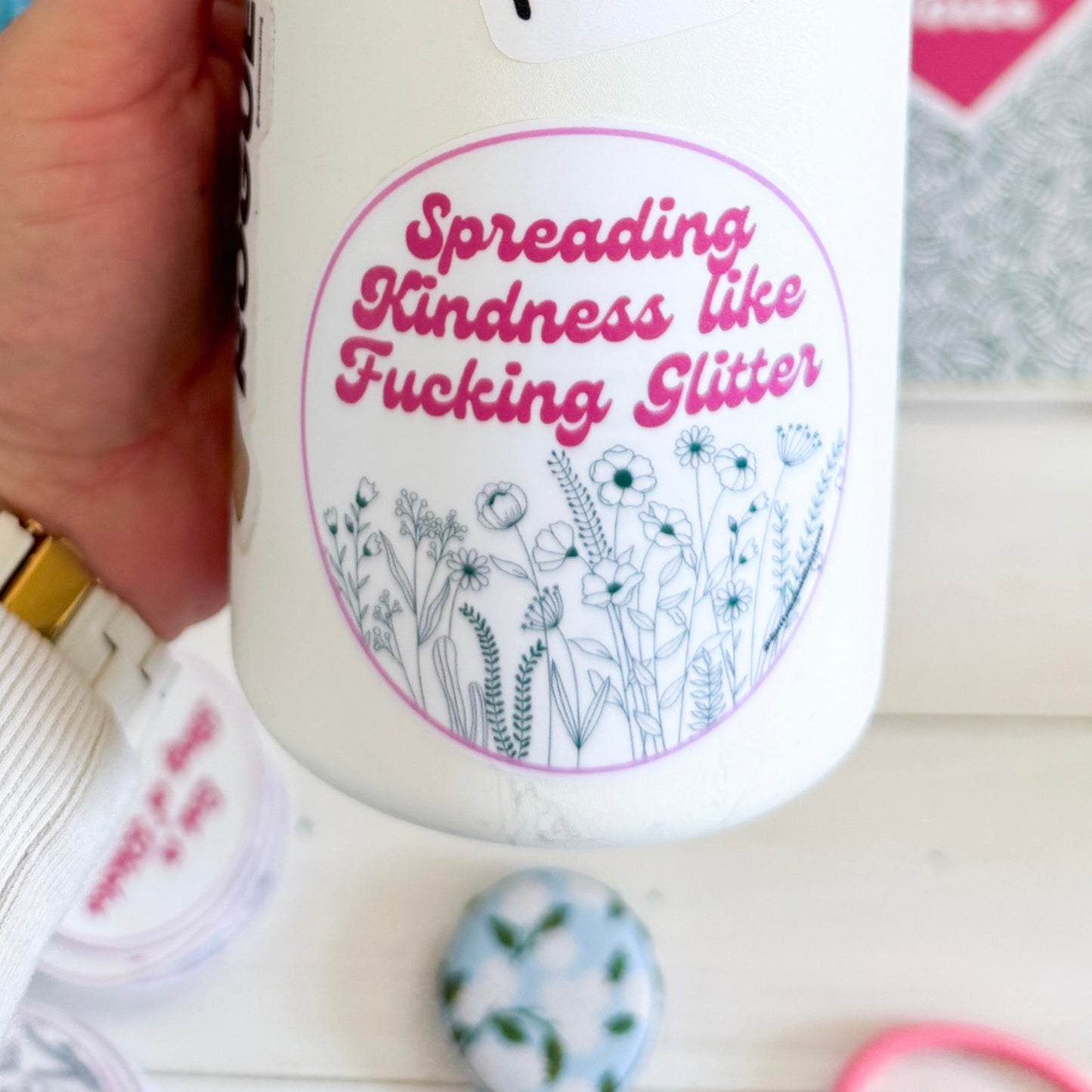 Spreading Kindness Premium Vinyl Sticker, Sassy Twisty Humour, Boundary Setting Funny