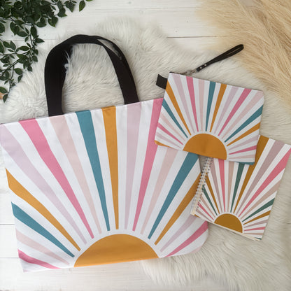 Lil' Ray O' Sunshine, Portrait notebook, Spiral Bound Notebook, Blank, Ruled or Bullet Paper, for Crafters, Fibre enthusiasts, Crocheters and Knitters