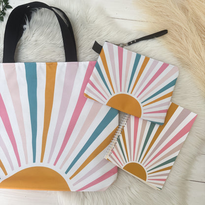 Lil' Ray O' Sunshine, Portrait notebook, Spiral Bound Notebook, Blank, Ruled or Bullet Paper, for Crafters, Fibre enthusiasts, Crocheters and Knitters