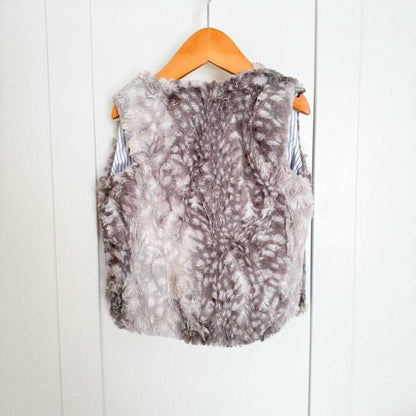 Mini Street Faux Fur Vest Sweater, Sweatshirt, Animal Print Jacket, Top Kids > Jackets & Coats > Vests 30 $ Buttons & Beans Co.