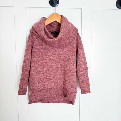 Mini Street Jesse Funnel Cowl Neck Sweater, Sweatshirt Brushed Mauve Pink Tunic Kids > Shirts & Tops > Sweatshirts & Hoodies 30 $ Buttons & Beans Co.