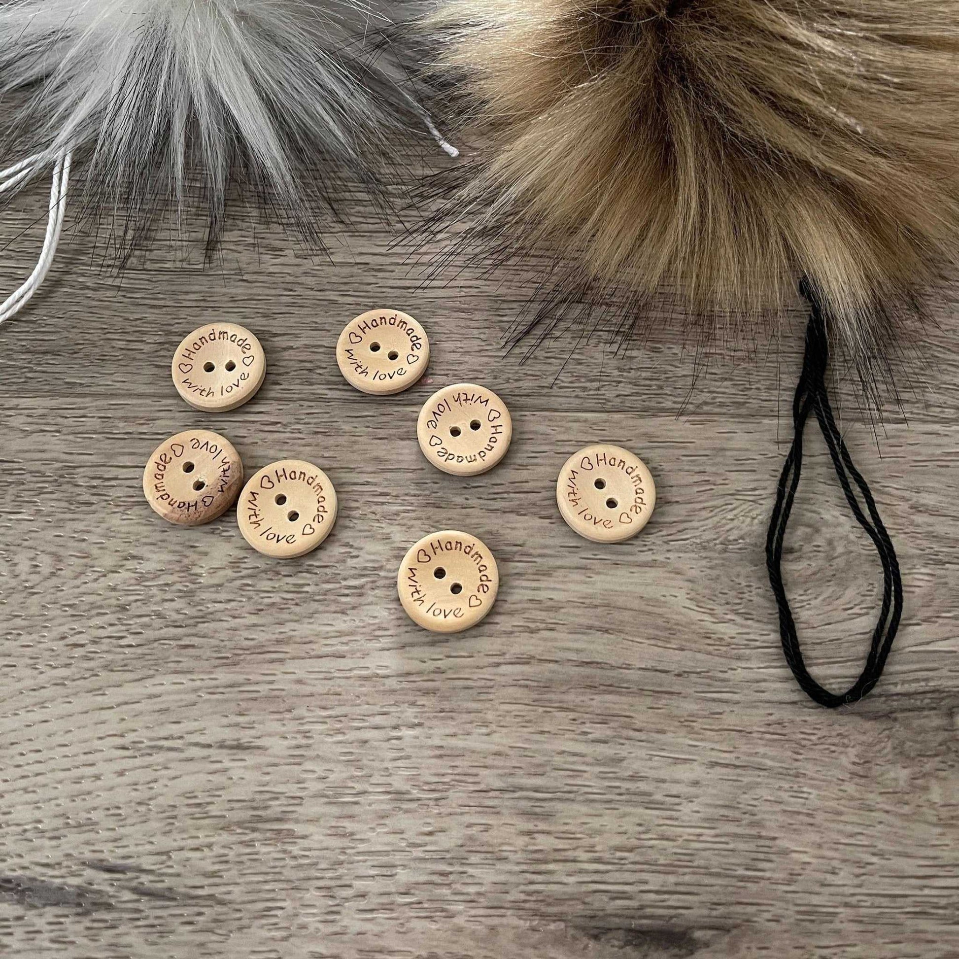 Mountain Lion Luxury Faux Fur Pom pom | Tan, Brown and Blonde Tie, Button or Snap Pom pom Pom Poms 6 $ Buttons & Beans Co.