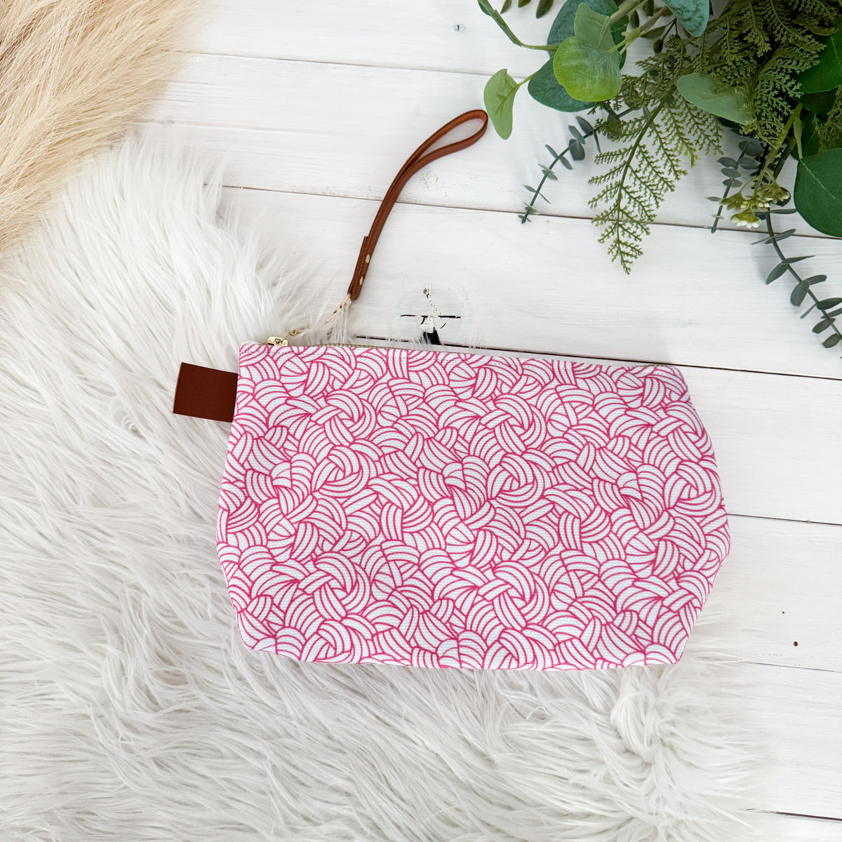 Knots All Over Pink, Notions Bag, Crochet Hook, Knitting Needles Organizer, Accessories Case, Crocheting Knitting, Fibre Enthusiasts, Crafters, Crocheter and Knitter Humour Gift